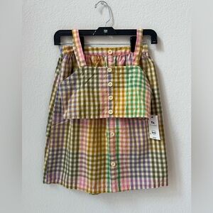 Girls Plaid Matching Set